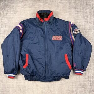 New York Giants Jacket Mens Large Blue Black Reversible NFL Vtg 90s Pro Player
